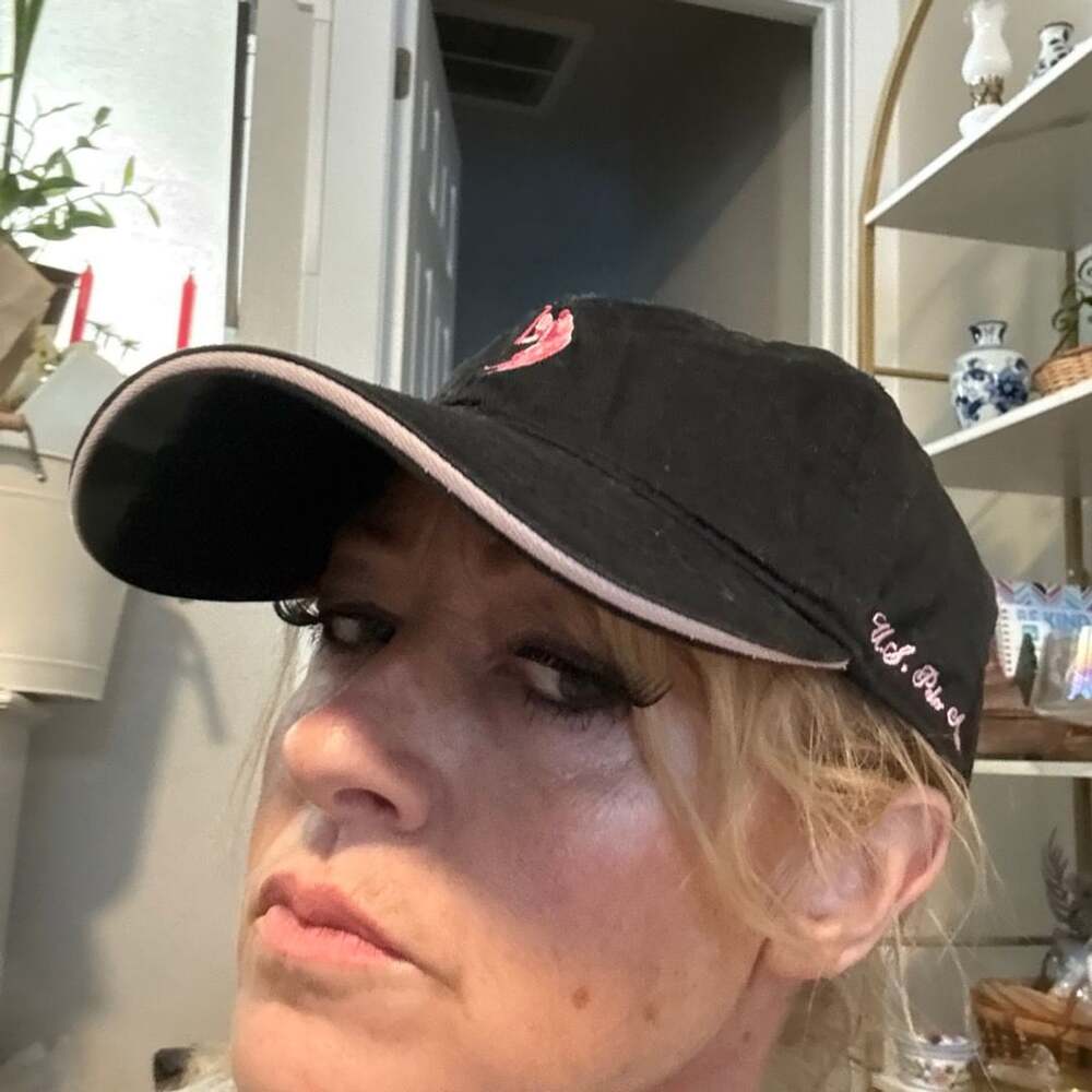 Us Polo Assn Black Pink Baseball Cap Hat Strapback